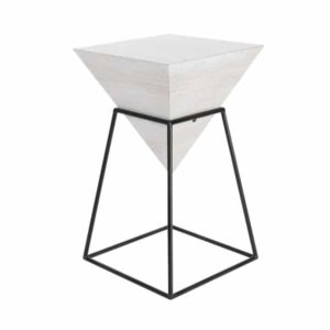 PYRAMID SIDE TABLE - WHITE