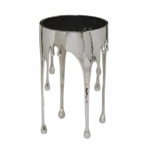 DRIP SIDE TABLE - SILVER